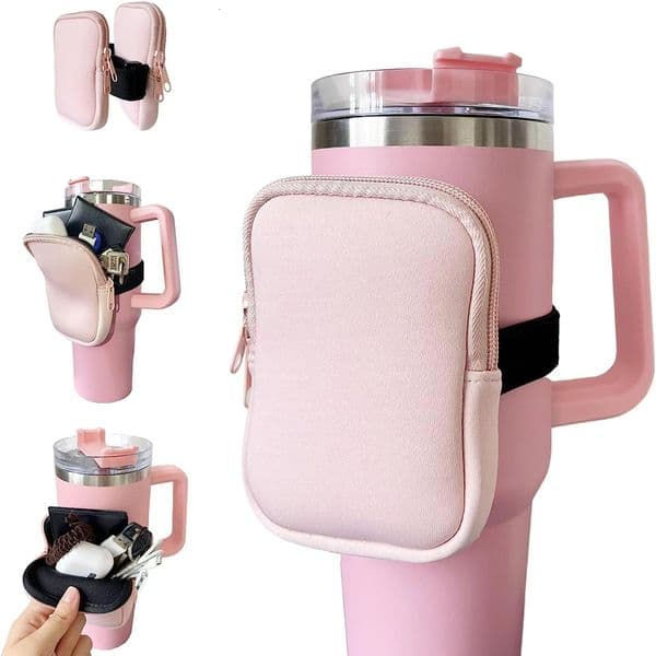 Other Bags Water Bottle Pouch for For Stanley Cup 40oz 20oz 30oz Caddy Neoprene Tumbler Bag Cards Keys Wallet Earphone 230912