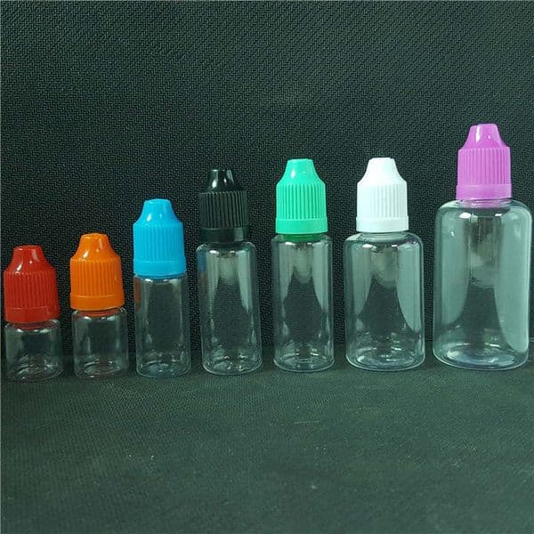 wholesale Clear PET Empty Bottles Packaging Plastic 5ml 10ml 15ml 20ml 30ml 50ml With Colorful Childproof Cap Sharp Tips For Essential Oils Juice Liquid Eye