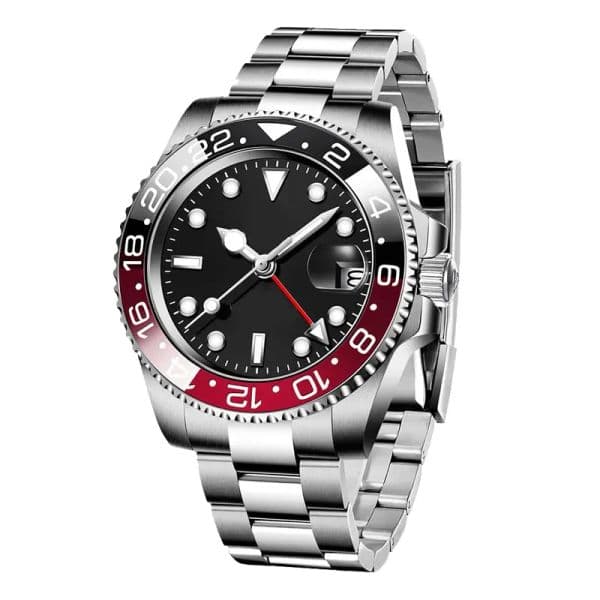 aaa quality designer watches mens watch 40mm 904L automatic mechanical Folding buckle sapphire glass Waterproof ceramic Red blue bezel Black dial wristwatches