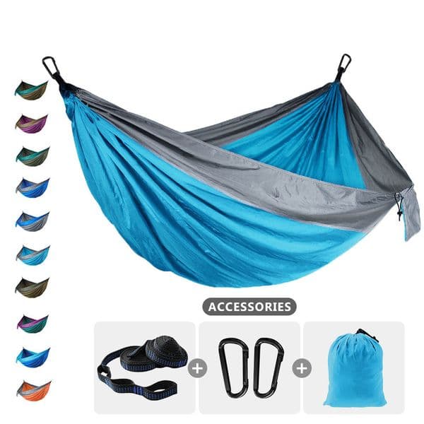 Hammocks 220x90cm Single Camping lightweight parachute Hammock with 2 Tree Strap for Indoor outdoor Adventure Beach Travel Hiking 230923
