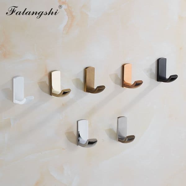 Towel Racks 2Pcs Bathroom Towel Wall Hooks Antique Copper Brass Clothes Hanger Coat Hooks Rustproof Screwed Robe Hooks Wall Mount WB8101 230926