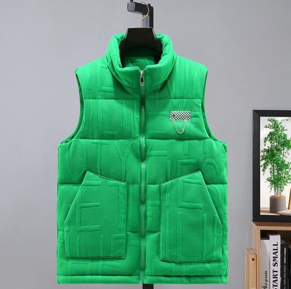 Men's Vest 2023 Autumn/Winter New Standing Collar Casual Men's Vest Fashion Outdoor Men's Coat M-4XL