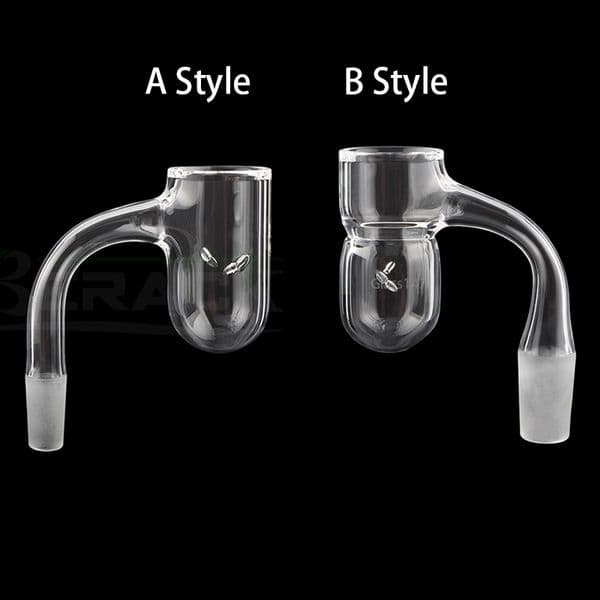Auto-Spinner Round Bottom Splash Guard Quartz Banger Full Seamless Weld Beveled Edge Nail With 2pcs Tourbillon/ Spinning Air Holes