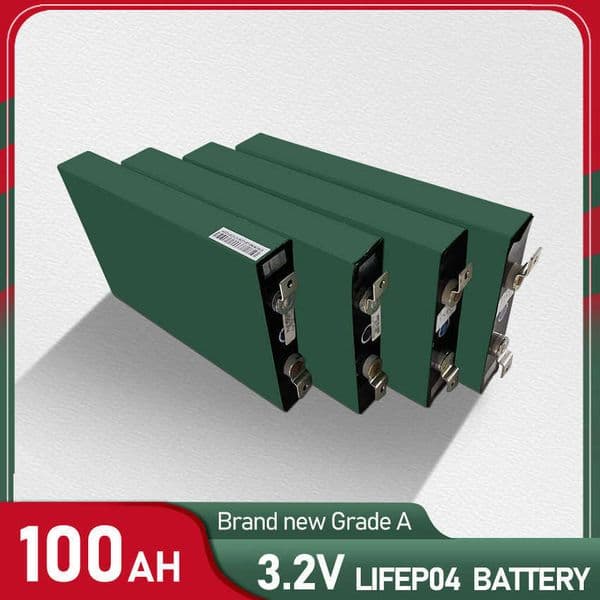 LiFePO4 Brand New 100Ah Battery Lithium Iron Phosphate Rechargeable Cell Longer Cycle Life DIY 12V 200Ah 400Ah EV Golf Cart Boat
