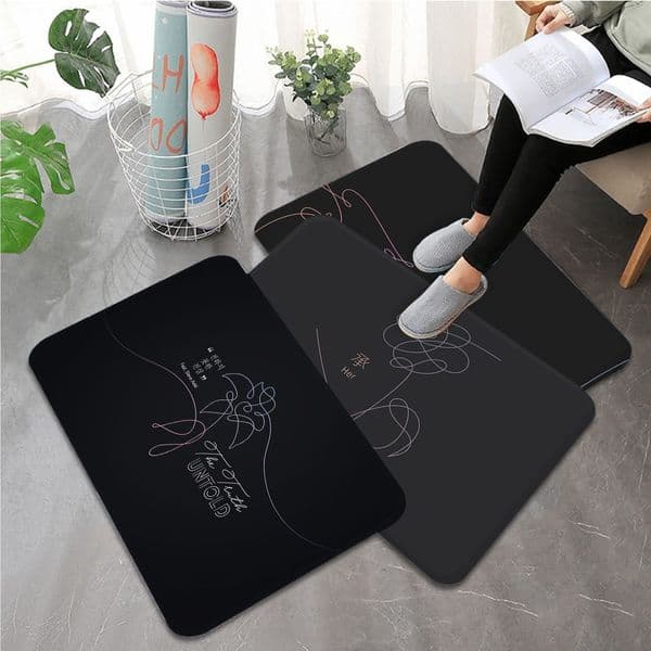 Carpet Love Yourself Flower Kpop Kitchen Mat Kids Room Bedroom Decoration Balcony Anti Slip Doormat Living Toilet Rug 230105