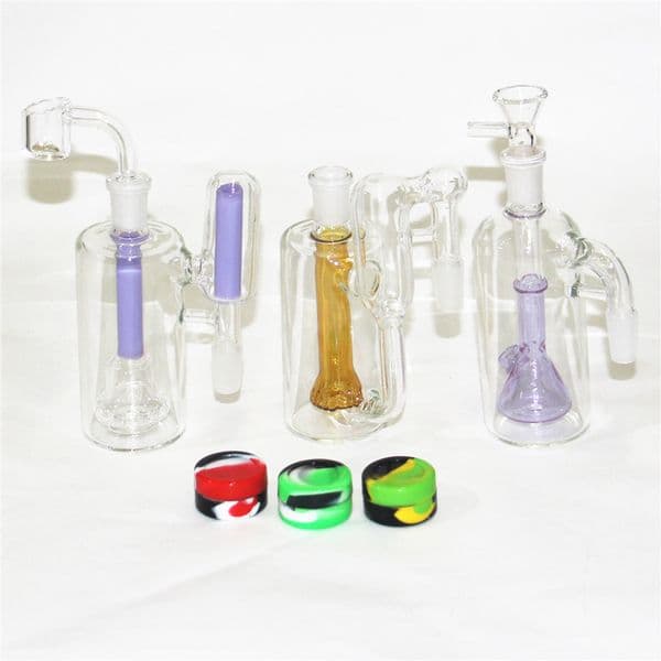 14mm Ash catcher Bubbler 45 Degree 90 degree Hookahs recycler reclaim catchers head percolator wigwag inline stem for glass water bong