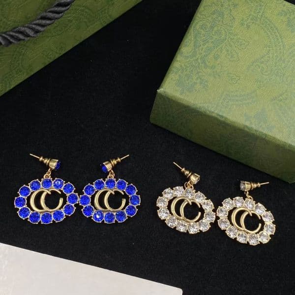 Luxury designer full of diamond Charm Earrings aretes orecchinifor women party lovers gift jewelry with box