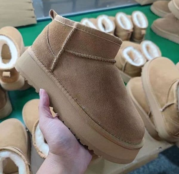 Hot Women Classic Mini Platform Boot Ultra Matte Fur Snow Boots Suede Wool Blend Comfort Winter Designer Ankle Booties Size 35-44 Free transshipment