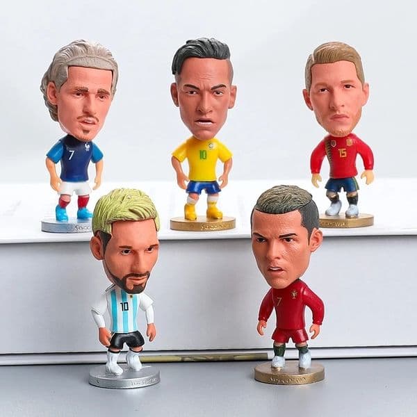 2026 Decorative Objects Figurines Soccerwe 7Cm Height Football Mini Dolls Cartoon Player Figures Action Movable Christmas Gift Free Shipping