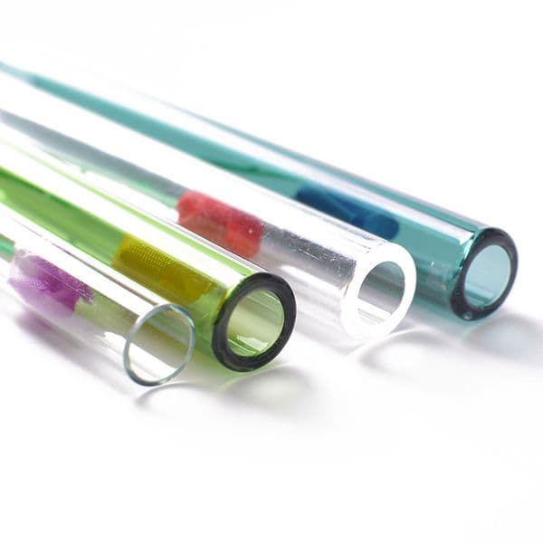 Popular Pipes Smoking Accessory Double Wall Love Rose Flower Tube Smoke Juice Straw Suction Box Packed Oil Burner Glass Bong Tobacco Straight Glasses Pipe 12545