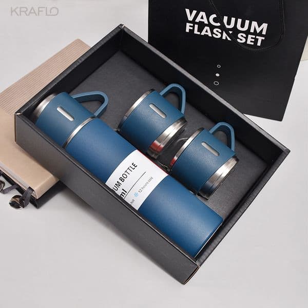 2026 New Double Stainless Steel 500Ml Bottles 3 In 1 Set Of Thermos G Leak Proof Travel Flasks Cup For Tea Water Coffee Thermo Cafe Gift Box