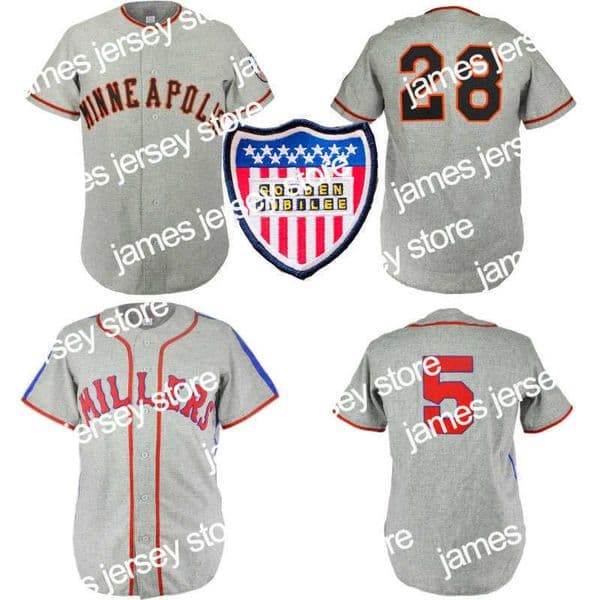 Baseball Jerseys Minneapolis Millers 1944 1951 Road Jersey Custom Men Women Youth Baseball Jerseys Any Name And Number Double Stitched