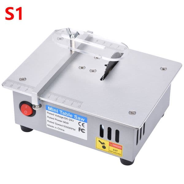 Mini Multifunctional Table Saw Spindle Motor 24V Liftable Saw Blade Bench Saw DIY Circular Saw Bench Lathe Cutter Machine