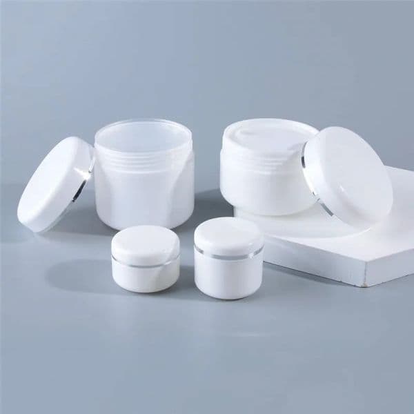 20g 30g 50g 100g 150g 200g White Plastic Jar with Lid Empty Refillable Cosmetic Bottles Make Up Face Cream Lotion Storage Container LL