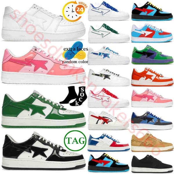 NEW abc camo quality designer shoes men women SK8 panda casual sneaker triple pastel green grey black leather and white red orange platform trainer