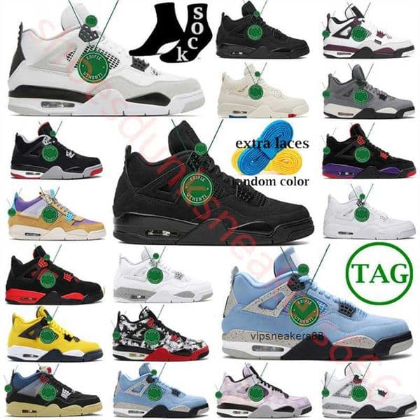 4 basketball shoes for men women 4s Military Black Cats Sail fire Red Thunder White Oreo Midnight Navy University Blue Infrared Cool Grey sports sneakers size 13-5.5
