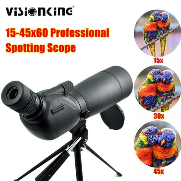 Visionking Spotting Scope15-45x60 Monocular Telescope Long Reach for Birdwatching Shooting Tripod Hunting High Magnification Eyepiece Telescop Field Scope