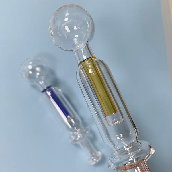 2026 New Really Thick Glass Hand Water Pipe Oil Burner With 3Cm Big Head Bowl Screen Filter Tube Free Shipping