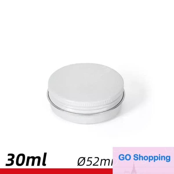 wholesale 30ml/60ml Aluminum Round Lip Balm Tin Storage Jar Containers with Screw Cap for Lip Balm, Cosmetic, Candles or Tea All-match