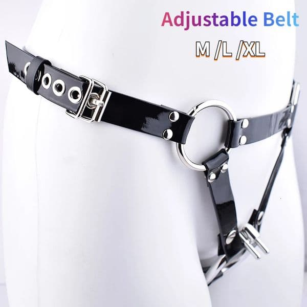 Chastity Devices Upgraded Adjustable Wear PU Belt Chastity Lock Device Accessories Cock Cage Bondage Sexy Toys For Men Gay Adult Product 230804