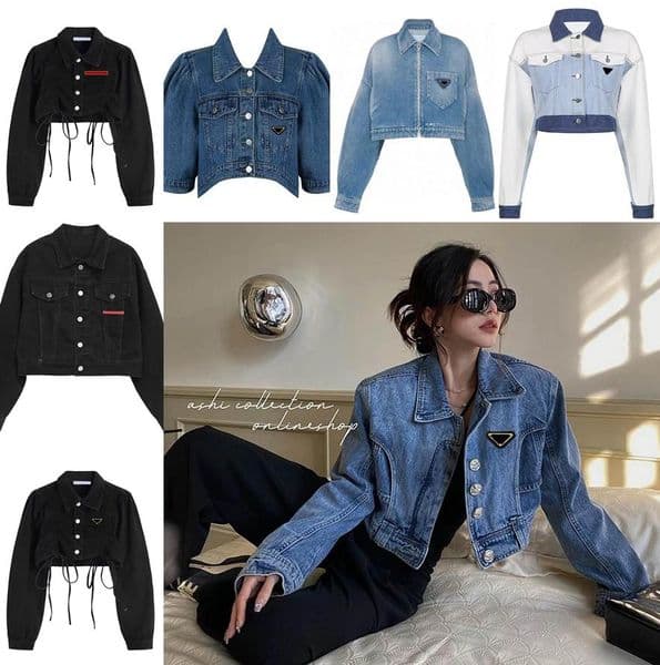 Spring Autumn womens denim jackets Button Letters slim Hip Hop lady outwear coats Casual windbreaker coat Top