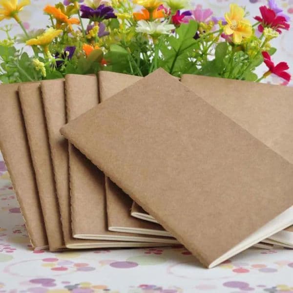 wholesale Kraft Notebook Unlined Blank Books Travel Journals for Students School Children Writing Books 8.8*15.5cm Small Notebook LL