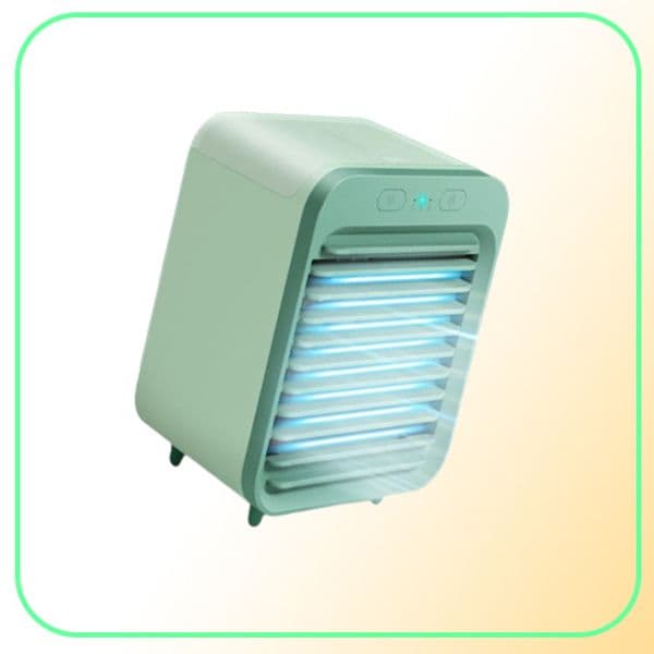 1PCS USB Desk Mini Fan Portable Air Cooler Fan Air Conditioner Light Desktop Air Cooling Fan Humidifier Purifier For Office Bedroo
