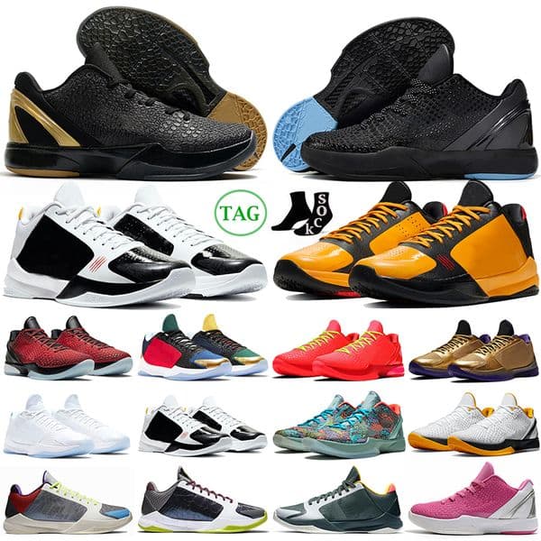 2024 Mamba 6 Basketball Shoes Men Dark Knight Protro Grinch Mambacita Alternate Bruce Lee Hall of Fame Black Gold Mans Womans Outdoor Sneakers Sports Trainers