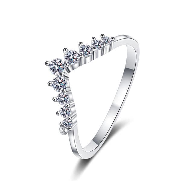 2026 Fashion New Europe and America S925 Sterling Silver Little Princess Crown Diamond Ring Sen Series Little Fresh Women's Ring