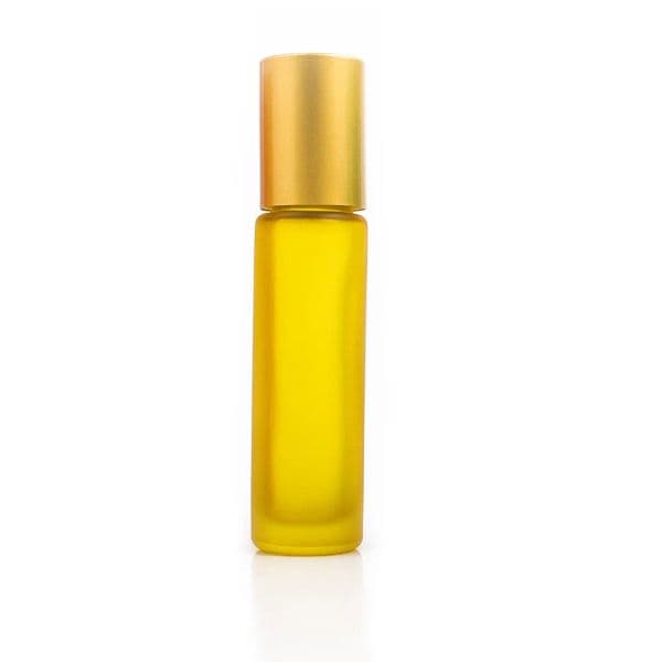 Top Portable Frosted Glass Roller Rollerball Essential Oil Perfume Bottles Mist Container Travel Refillable Bottle Colorful