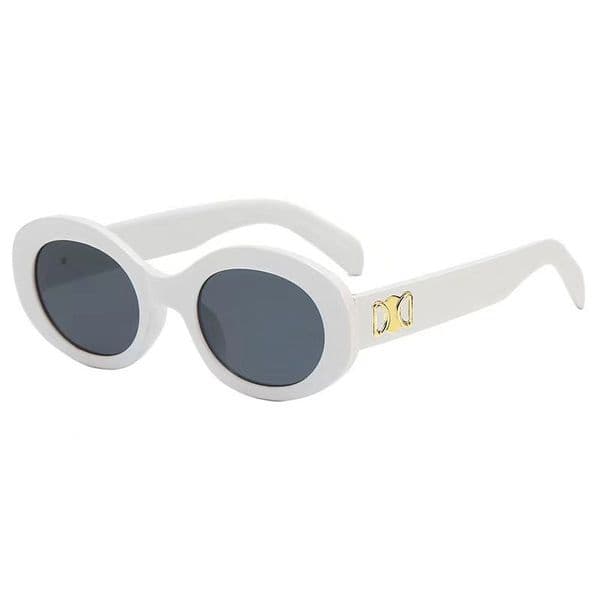 Mens Designer Rectangle Sunglasses Women Round Frame Polarized UV400 Polaroid White Luxury Eyewear Unisex Fashion Classic Travel Beach Island Sun Glasses