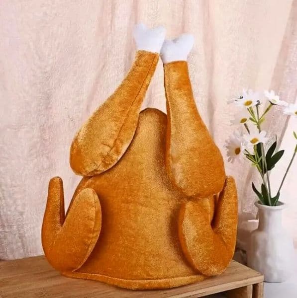 Roasted Turkey Plush Hats Spooktacular Creations Decor Hat Cooked Chicken Bird Secret For Thangiving Costume Dress Up Party 0911