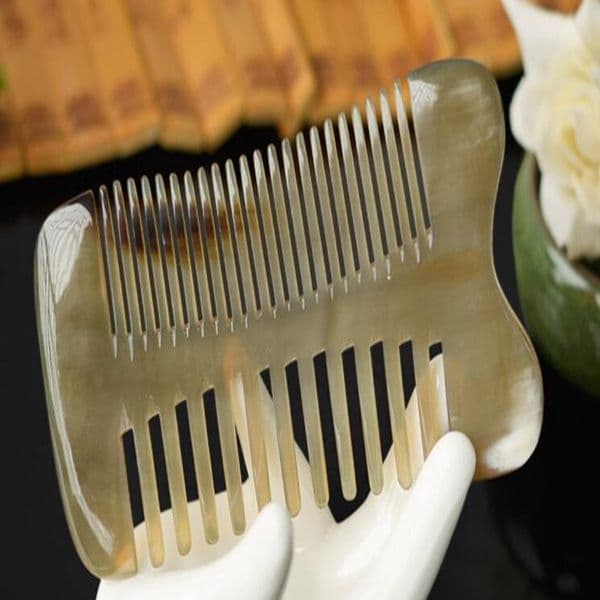 Double side ox horn comb multi purpose massage comb small gift