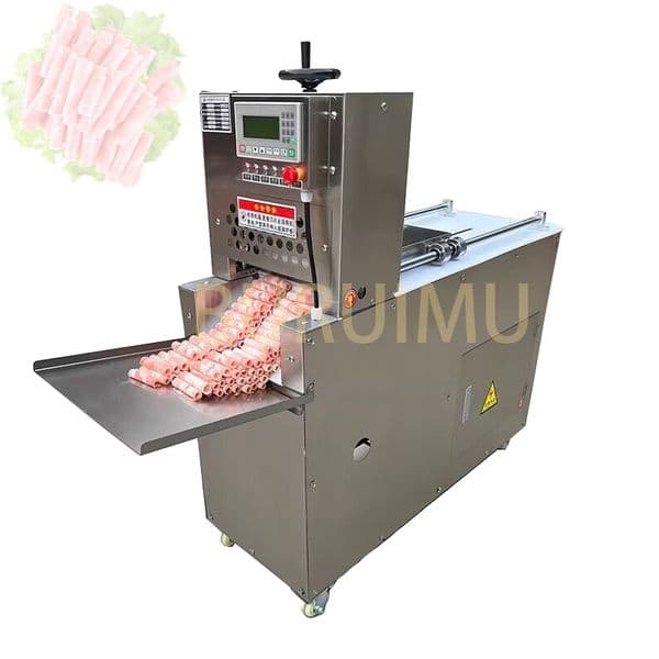 CNC Cutting Frozen Meat Cutting Machine Automatic Lamb Slicer Beef Herb Mutton Rolls Cutter