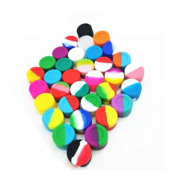 Silicone Container 3ML Non-stick Round Mini Jars Food Grade Rubber Dab Tool Storage Box Oil Holder Small Wax Container LL