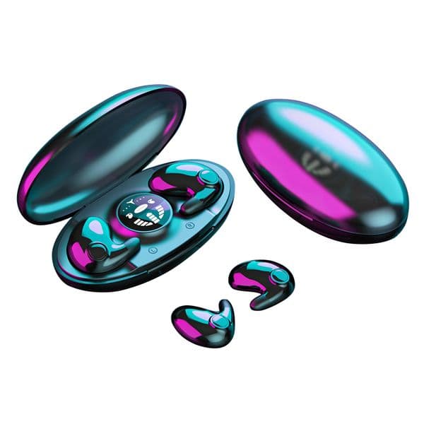 Super Mini Wireless Earphones Ipx5 Waterproof Ultrathin Headphones Earbuds Binaural Stereo LED Power Display Sleeping Headset fingerprint touch Z260530