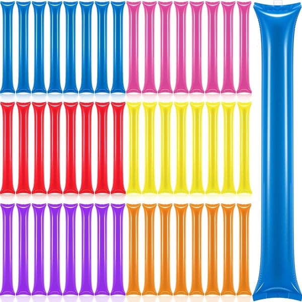 Noise Maker 48Pcs Thunder Sticks Team Spirit Boom Cheering Stick Plastic Cheerleading Clapper Inflatable Makers for Sport 230821