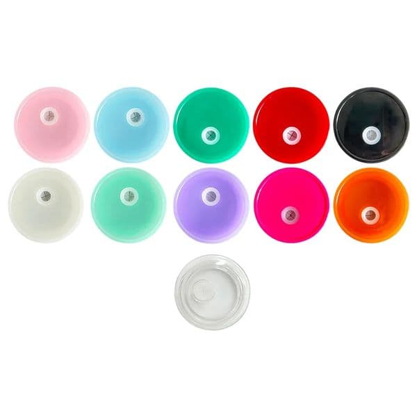 Blue Pink White Purple Green Replace PP Lids For 16oz Glass Mugs Colorful Reusable Glass Covers Lid 1122