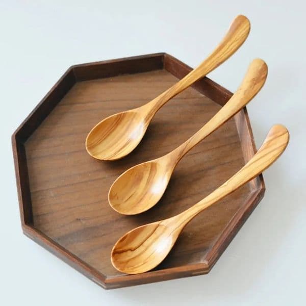 Creative Japanese Style Long Handle Wooden Spoons Honey Olive Stirring Soup Spoon Tableware AU24