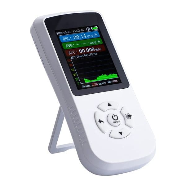 Geiger Counter Nuclear Radiation Detector Handheld Beta Gamma X-ray Radiation Monitor Meter Portable Rechargeable Radiation Dosimeter with LCD Display