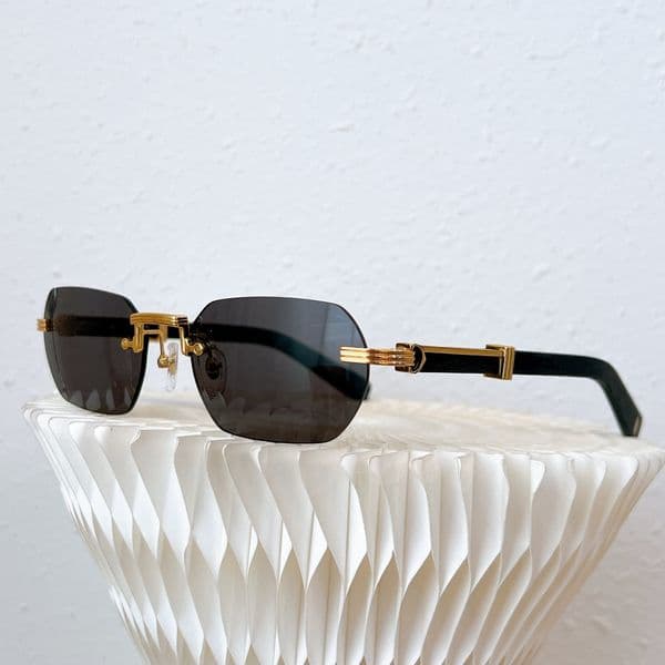Brand Designer Sunglasses for Women Mens Eyelgasses Fashion Driving Sports Carti Glasses Black Lens Frameless 54mm Wave Plate Eyewear gafas para el sol de mujer
