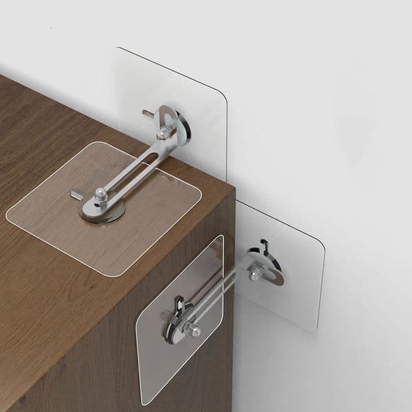 Hooks Rails 2 4pcs TV Cabinet Fixed Prevent Dumping Device Safety Anti Overturning Fixture For Bookshelf Shoe Wardrobe Adhesive 230824