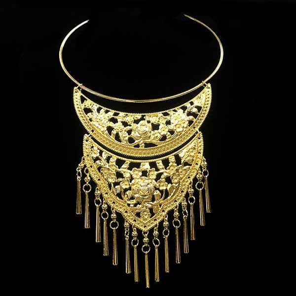 Anniyo Very Big Africa Pendant Necklaces for Women Gold Color Ethiopian/Nigeria/Congo/Sudan/Ghana/Arab Jewelry