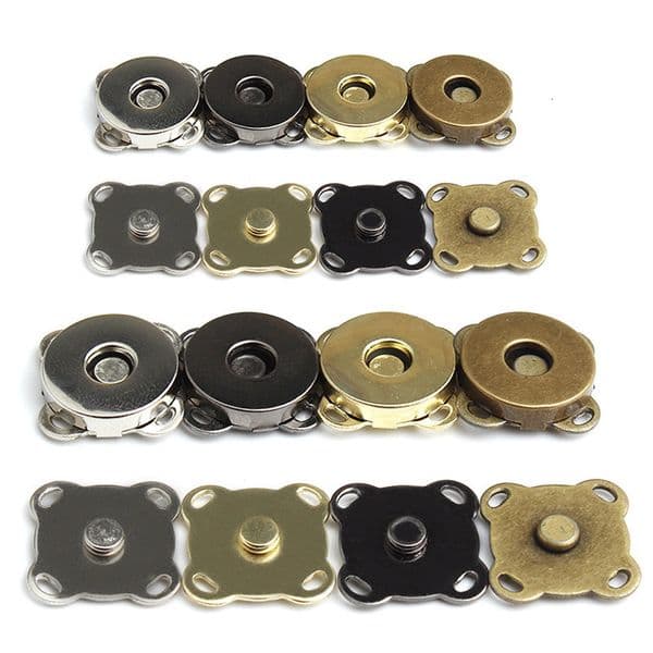 Shoe Parts Accessories 5set Metal Magnetic Snap Fasteners Clasps Buttons Handbag Purse Wallet Craft Bags Parts Accessories 10mm 14mm 18mm Pick Colors 230829