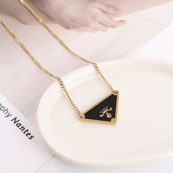 silver pendants necklace female stainless steel couple gold chain pendant jewelry on the neck gift for girlfriend accessories