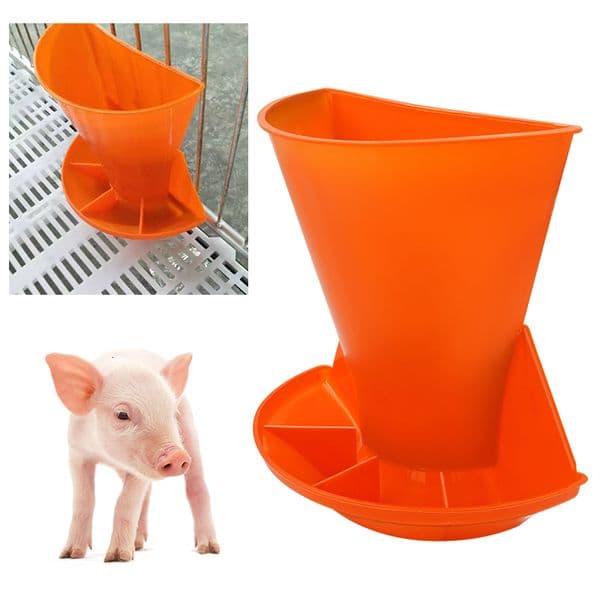 Small Animal Supplies Farm Pig Feeder let Trough Automatic Feeding Fountain Sow Delivery Farming Equipment 230307
