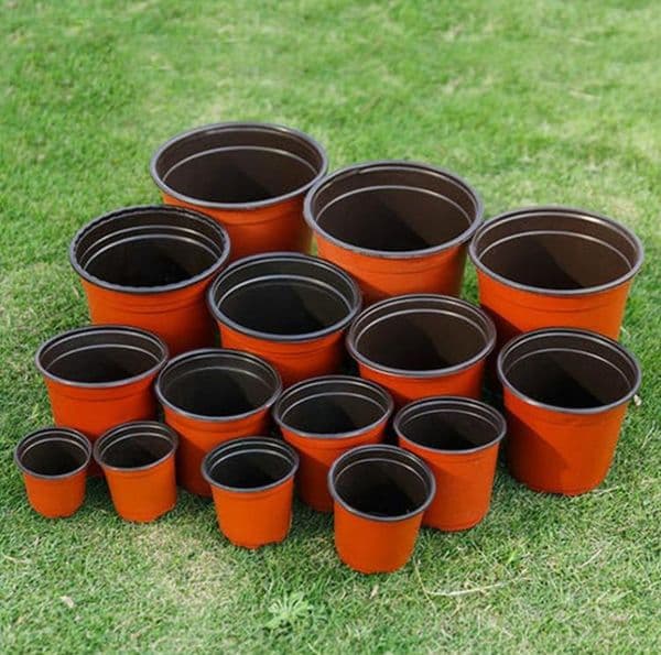 Double Color Flower Pots Plastic Red Black Nursery Transplant Basin Unbreakable Flowerpot Home Planters Garden Supplies Sn5186 B2