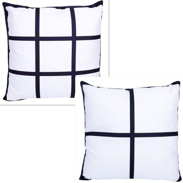 US Local Warehouse panels pillow Blank Sublimation Pillow case black Polyester cushion cover throw sofa pillowcases 40*40cm 30pcs/case