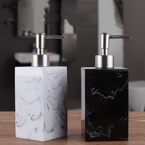 Liquid Soap Dispenser Bathroom Soap Pump Bottle Travel Shampoo Dispenser el Marble Shampoo Disppenser Press Sanitizer Bottle Bathroom Accessories 230317