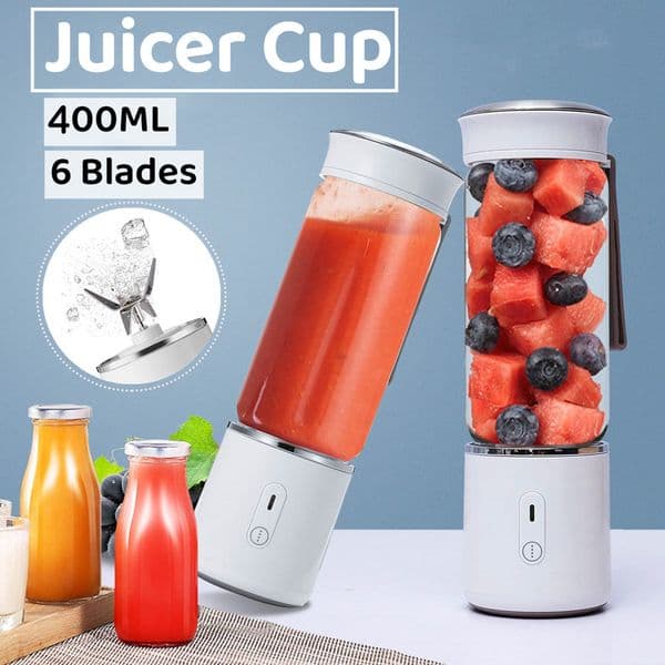 Fruit Vegetable Tools 400ml USB Portable Juicer Mixer Electric Mini Blender Vegetables Fresh Juicers Kitchen Food Processor Fitness Travel 230320